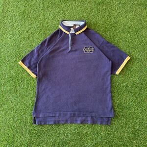 90s Michigan Mens Navy College Polo L